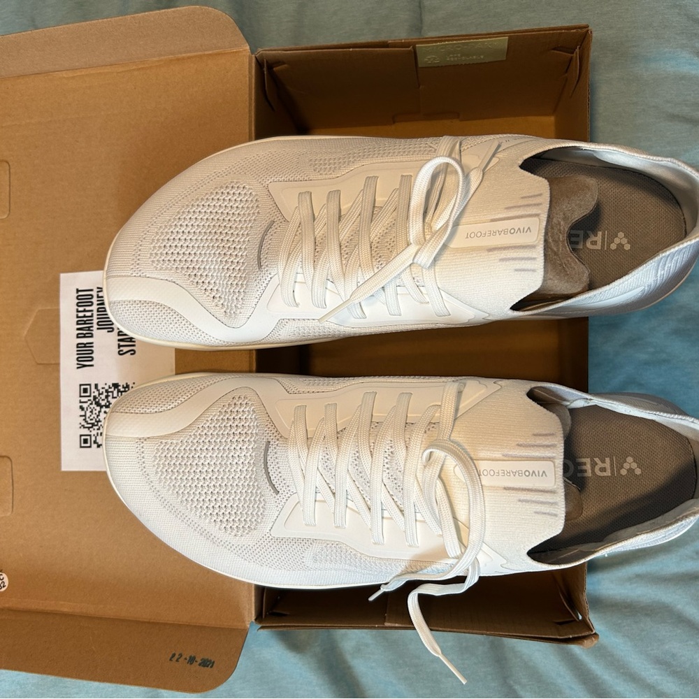 Vivo Barefoot Bright White Primus Lite Knit Shoes